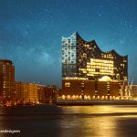 Hamburger Elbphilharmonie bei Nacht